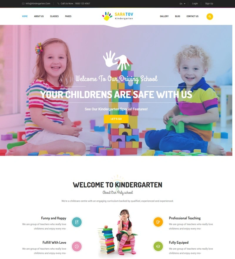 Saratov - Kindergarten & School HTML Template