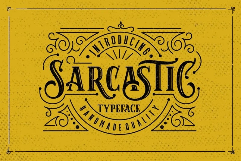 Sarcastic Typeface + Extras