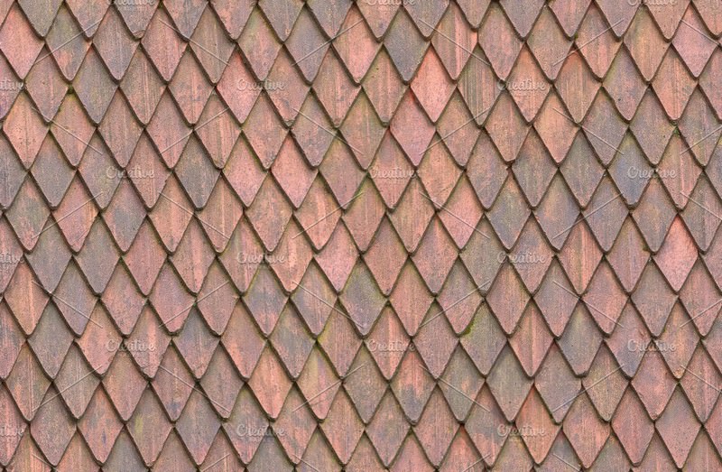 Seamless Roof Tile Texture Square