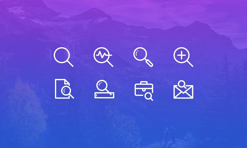 Search Vector Line Icons Set Freebie