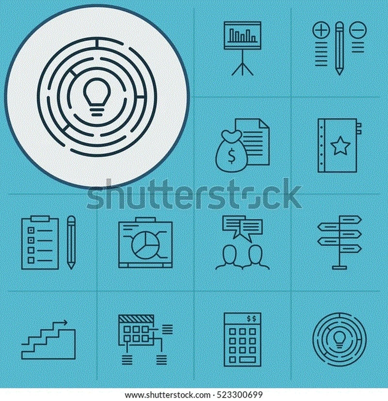 Set Of 12 Project Management Icons