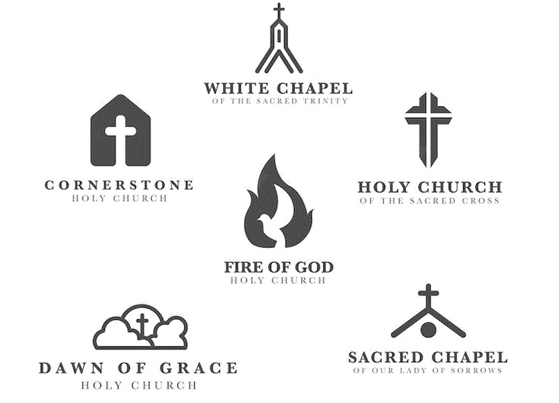 Set of Holy Church Logo Template