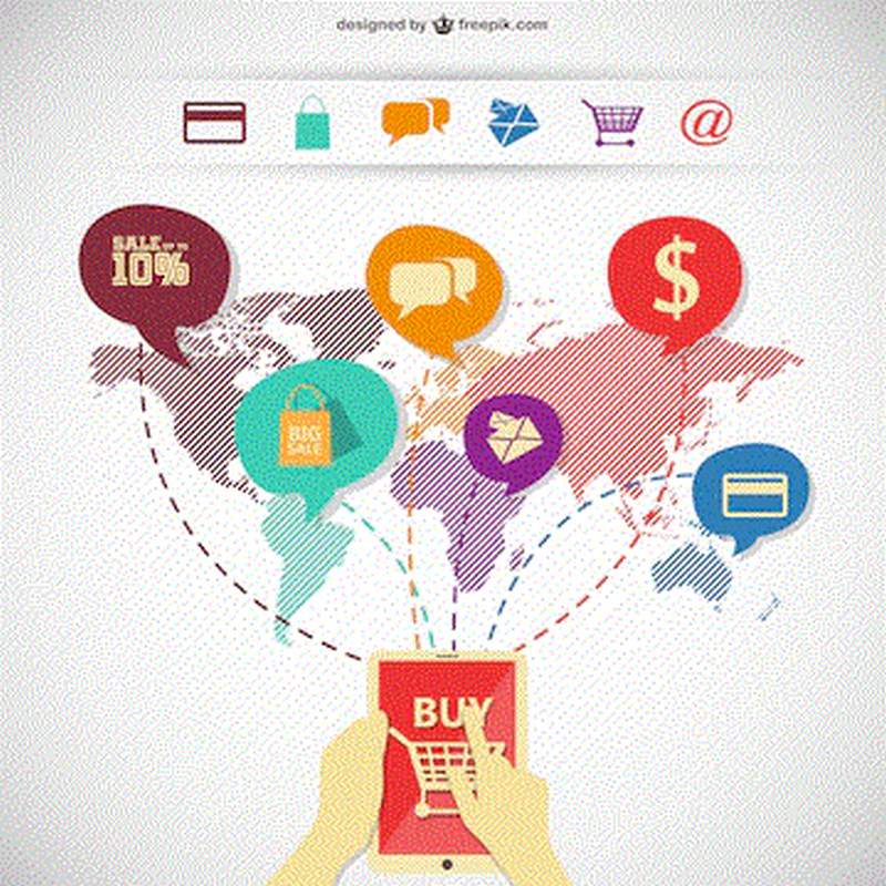 Shopping online infographic image