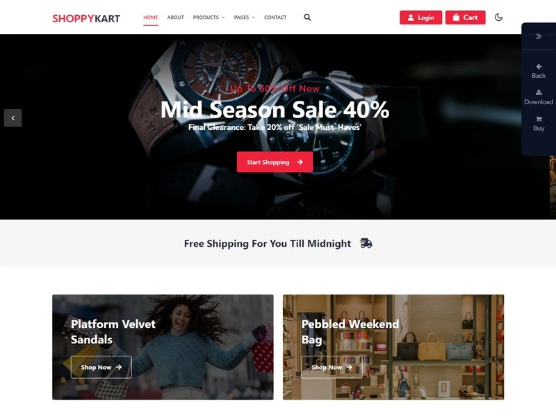 Shoppy Kart a Multi Vendor eCommerce Website Template