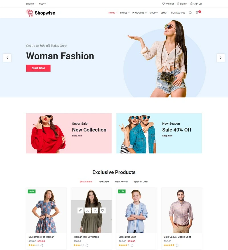 Shopwise - Fashion Store WooCommerce Theme