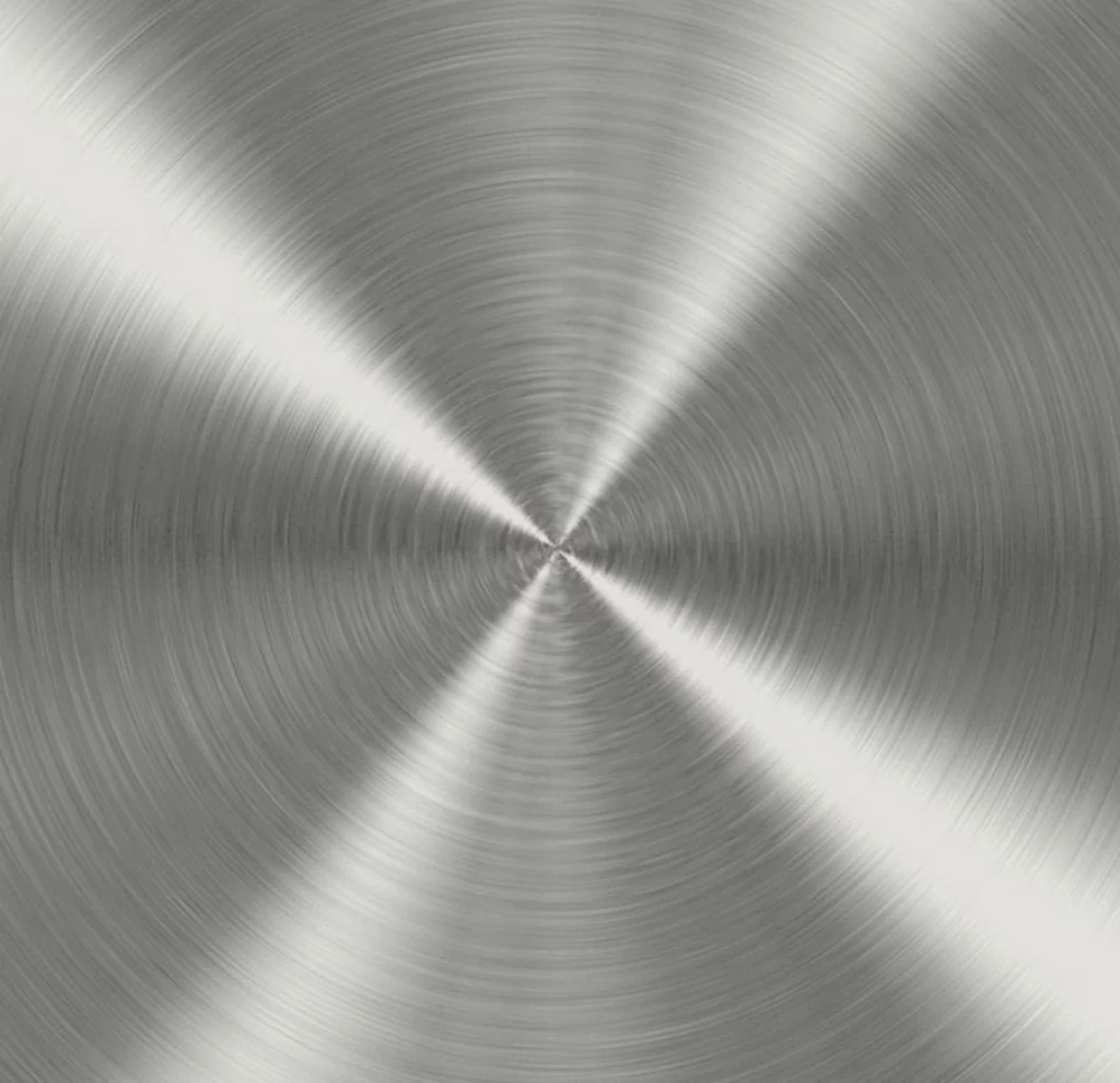 Silver Radial Brushed Metal Texture