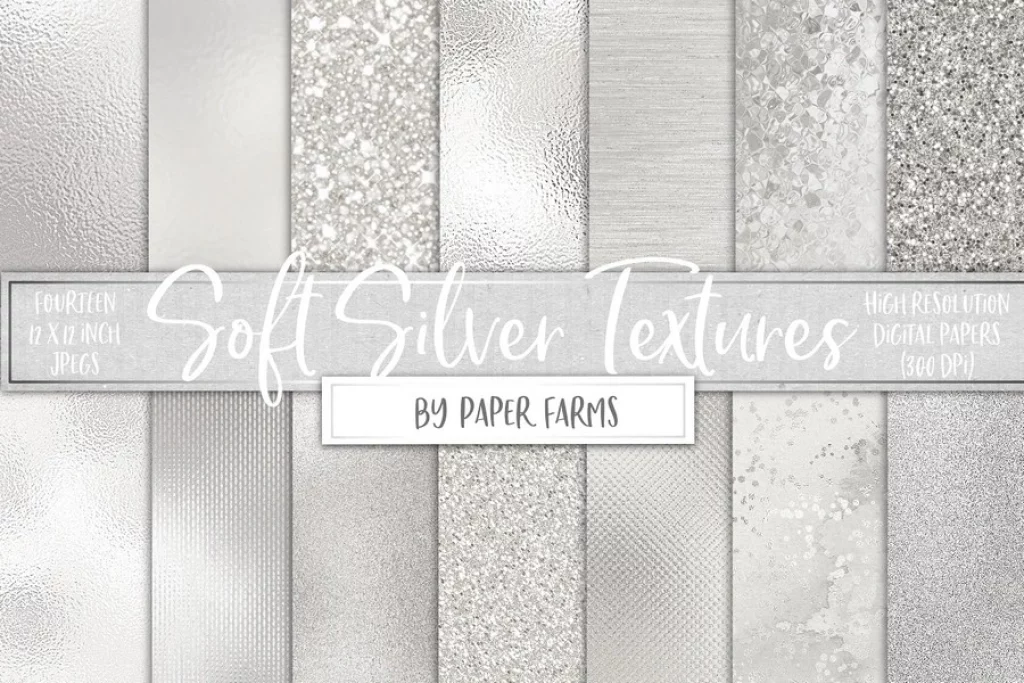 Silver foil and glitter
