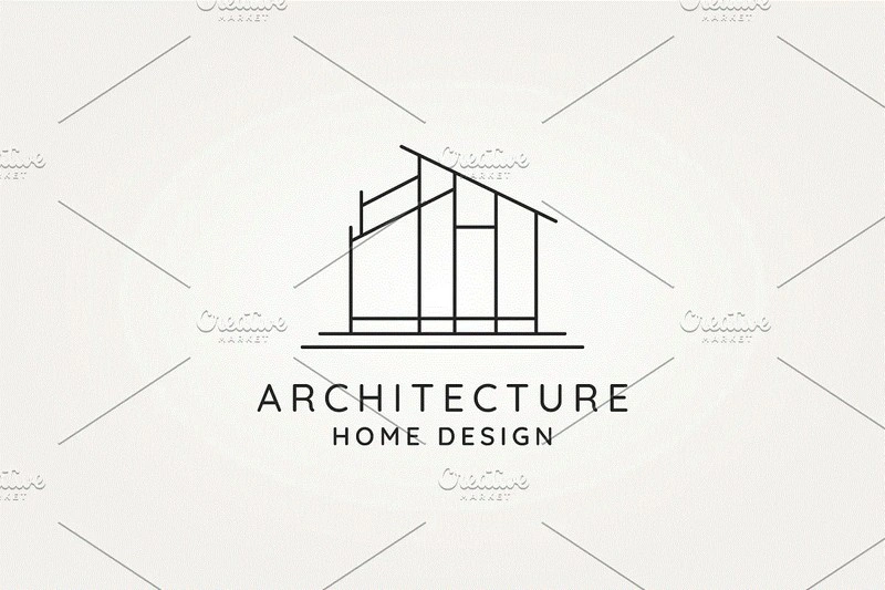 Simple Architecture line art logo