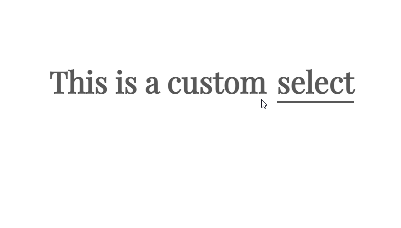 Simple Custom Select