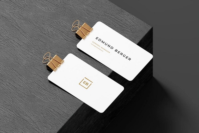 Simple Isometric Business Card Mockup