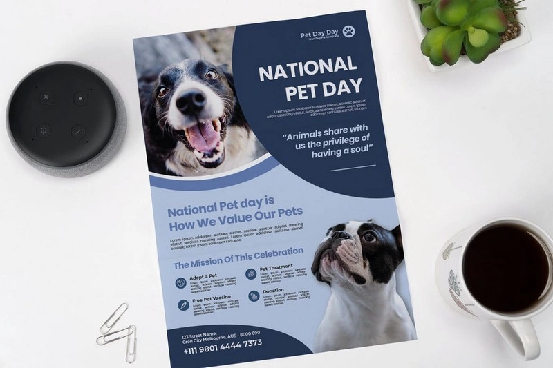 Simple National Pet Day Flyer
