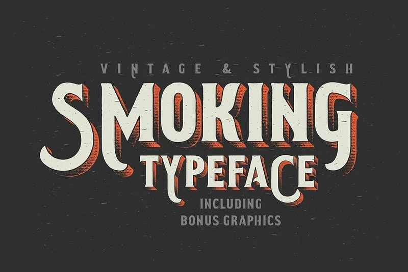 Smoking typeface + Illustration