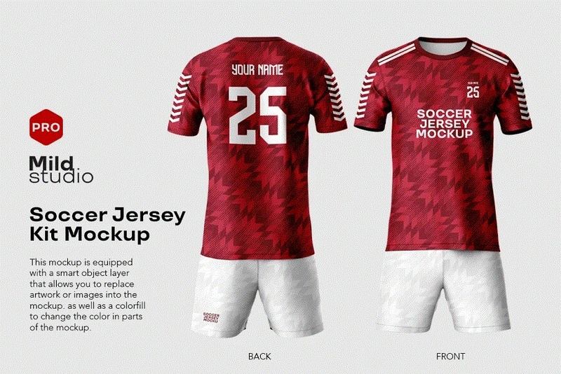 Soccer Jersey kit Mockup