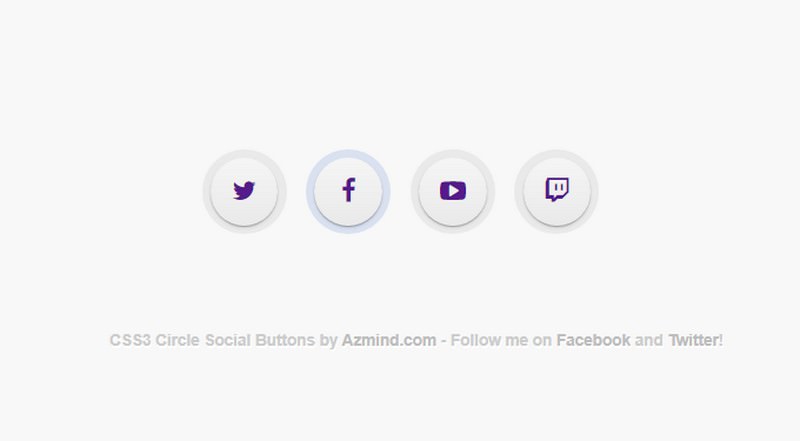 45 Free HTML CSS Social Media Buttons And Icons 2022 - Templatefor