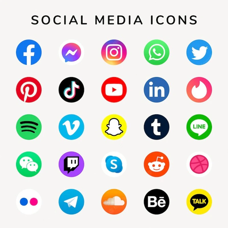 Social Media icons Vector Set