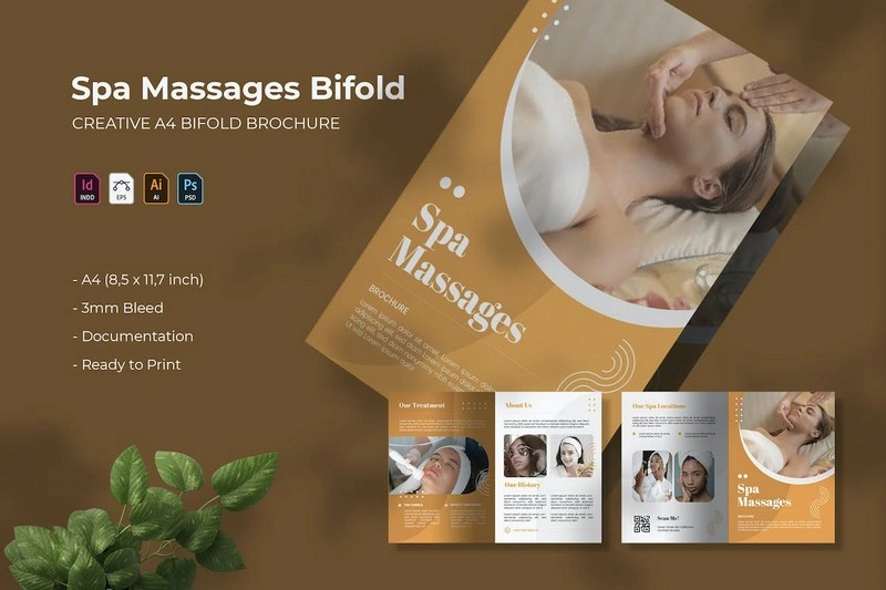 Spa And Massages Bifold Brochure