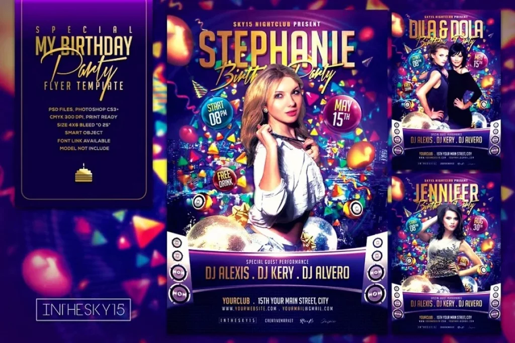 Special My Birthday Flyer Template