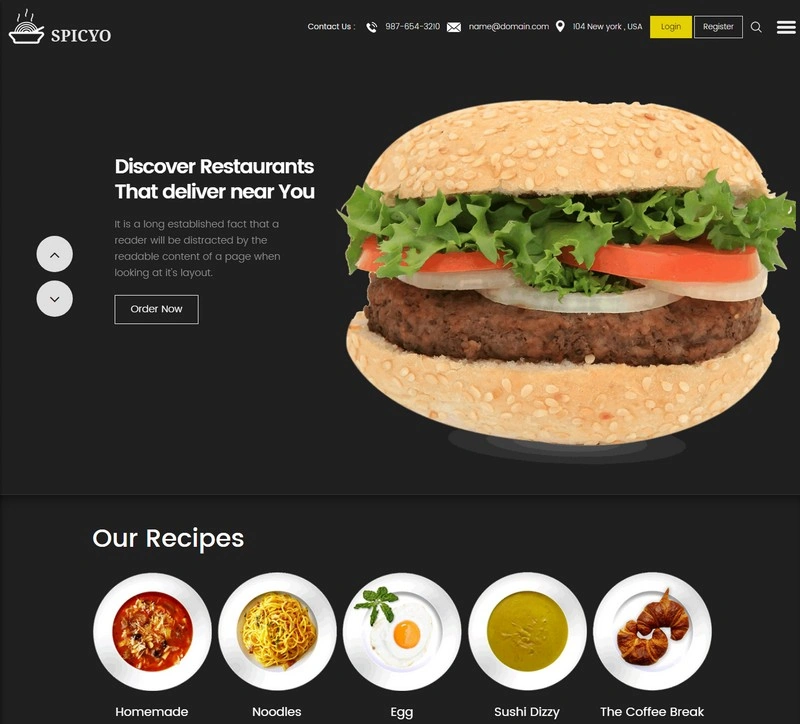 Spicyo HTML Template