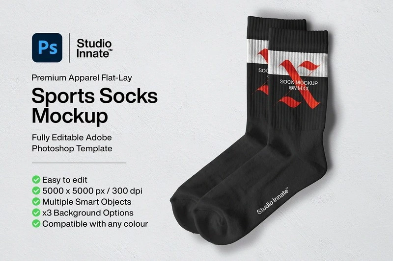 Sports Socks - Mockup