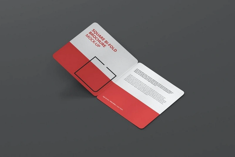 Square Bi-Fold Brochure and Round Corner
