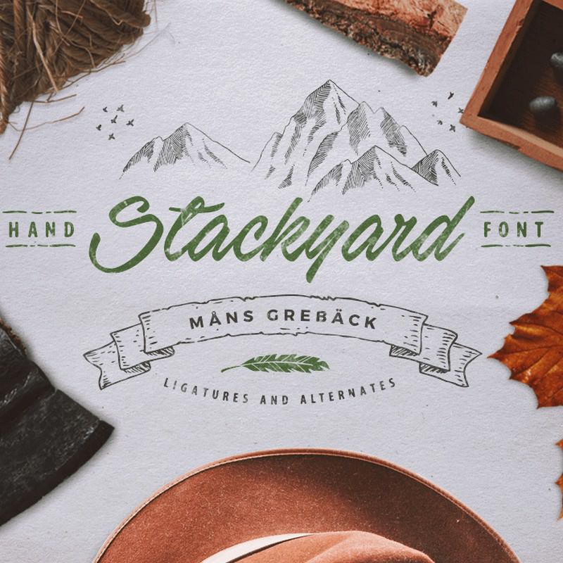 Stackyard Hand Font