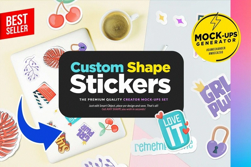 Sticker Shape Creator 20xMockups
