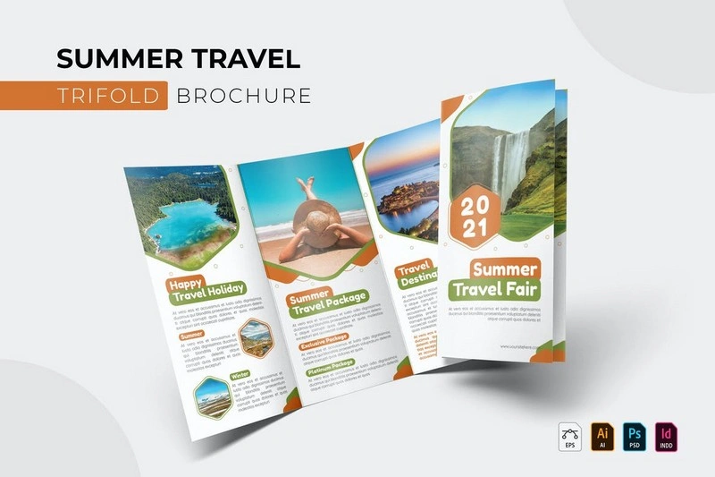 Summer Travel Trifold Brochure