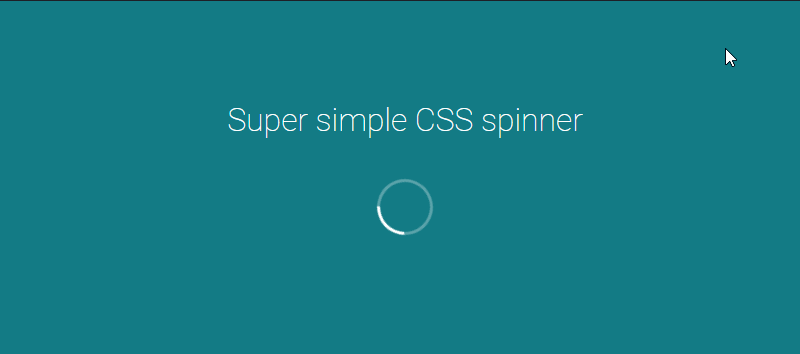 Super Simple CSS Spinner