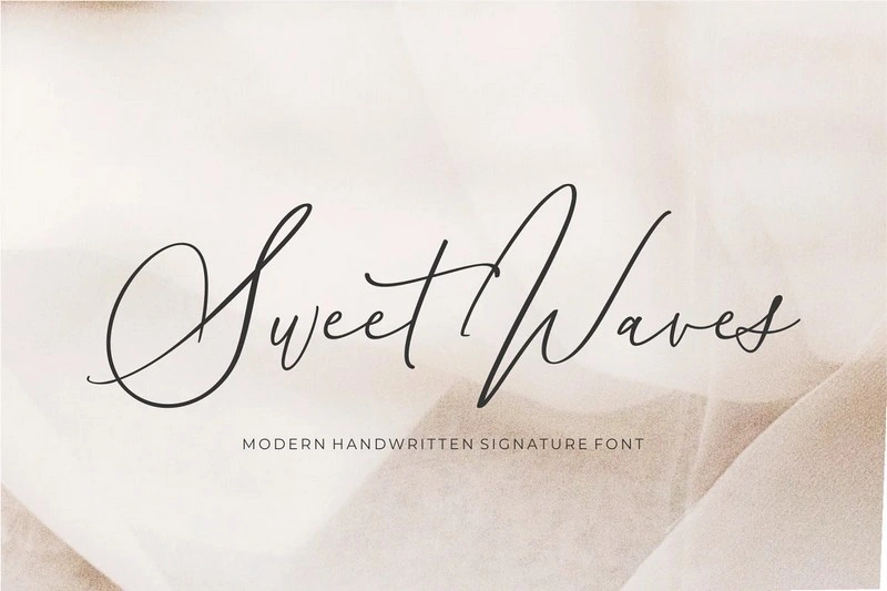 Sweet Waves - Luxury Handwritten