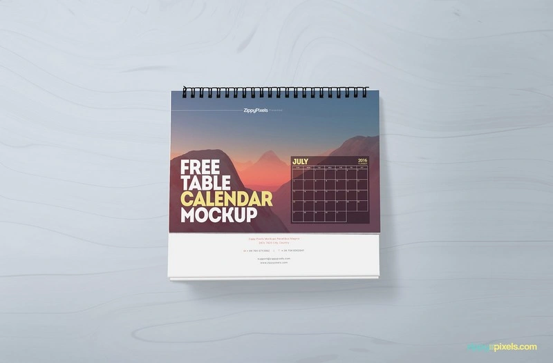 Table Calendar Mockup