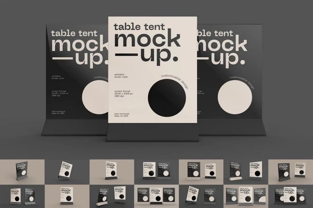 Table Tent Mockup Set