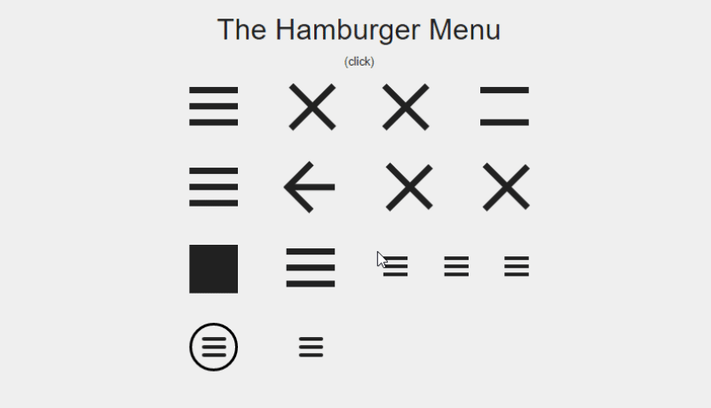 The Hamburger Menu