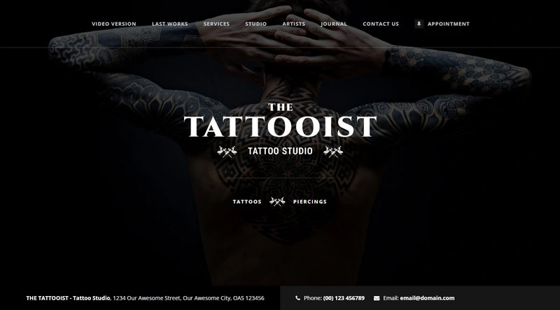 The Tattooist - Tattoo & Body Art Studio Template