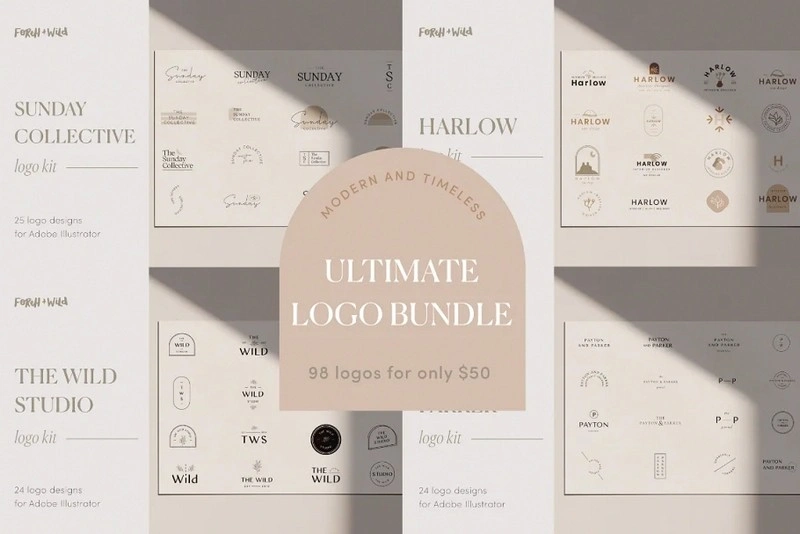 The Ultimate Modern Logo Bundle Kit