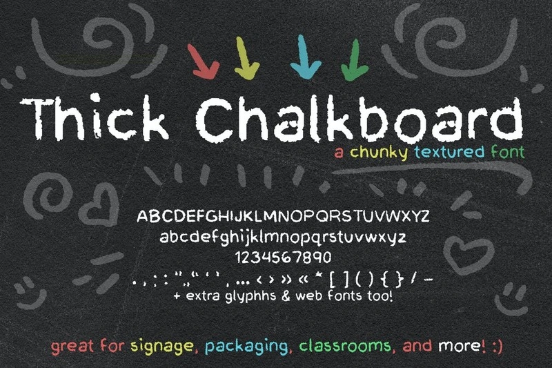 Thick Chalkboard Font