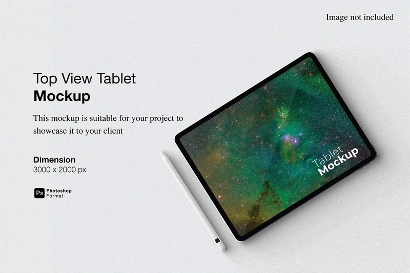 Top View Tablet Mockup