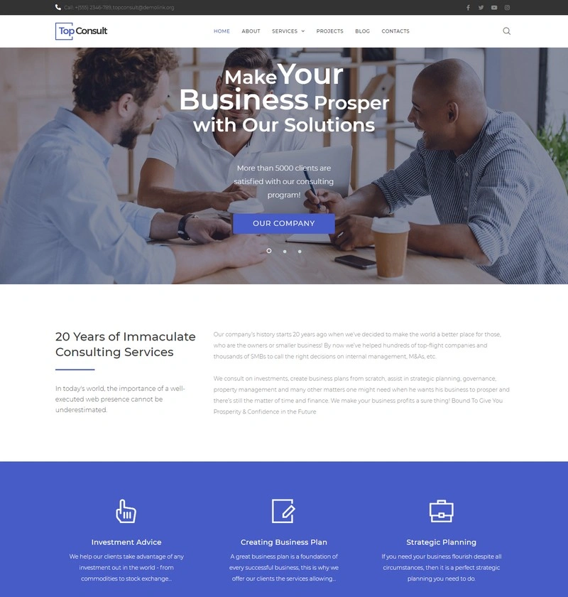 TopConsult - Accountant Business Consulting WordPress theme