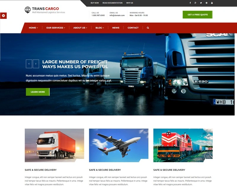 TransCargo - Transport & Logistics HTML Template