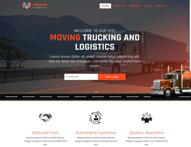 Transportation Company HTML5 Website Template