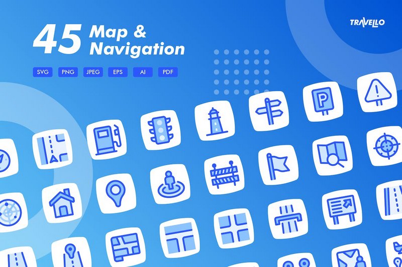 Travello Map & Navigation Icons