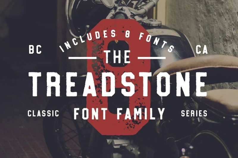 Treadstone - 8 Font Family