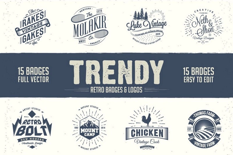 Trendy Retro Logo