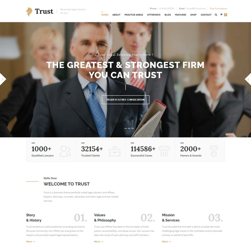 Trust - Lawyer & Attorney Business HTML Template