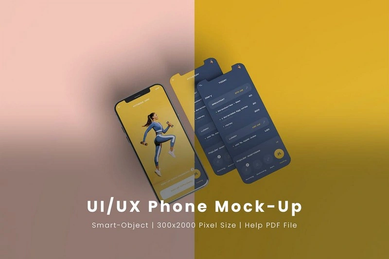 Photoshop Phone Screen UI/UX Mock-Up