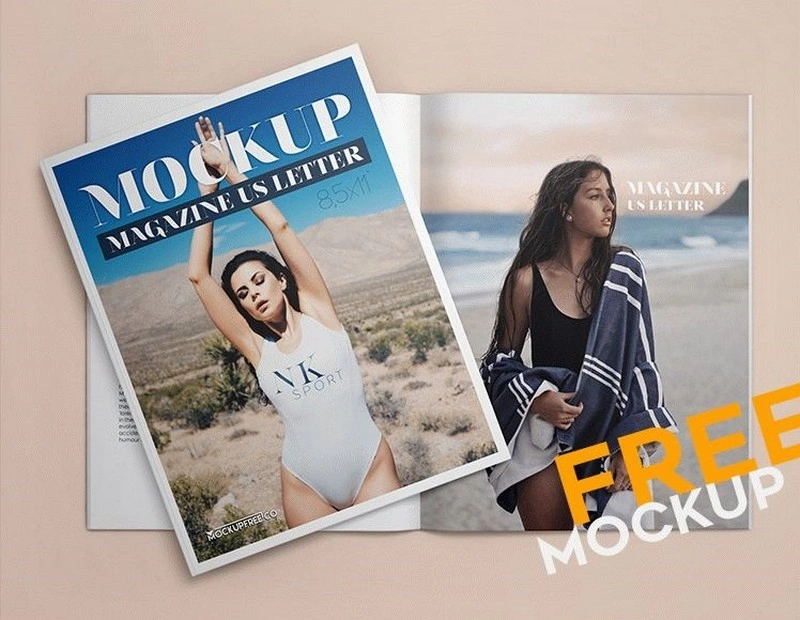 US Letter Magazine – 3 Free PSD Mockups