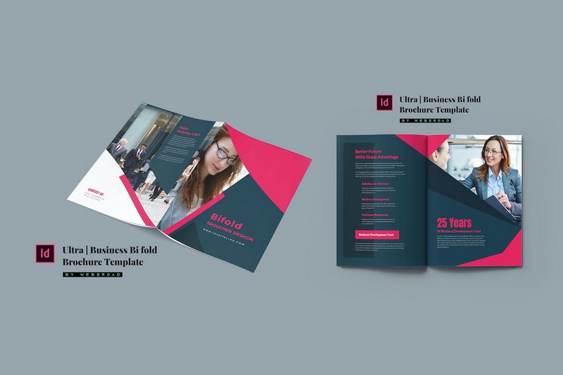 Ultra Business Bi Fold Brochure Template