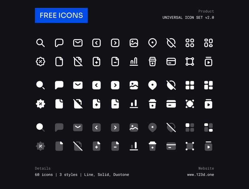 Universal Icon Set For website example