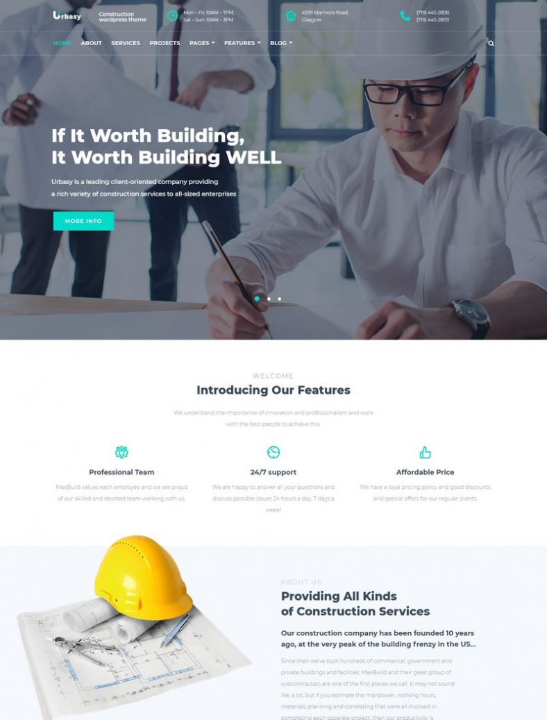 30 Best Architecture Construction WordPress Themes 2024 - Templatefor