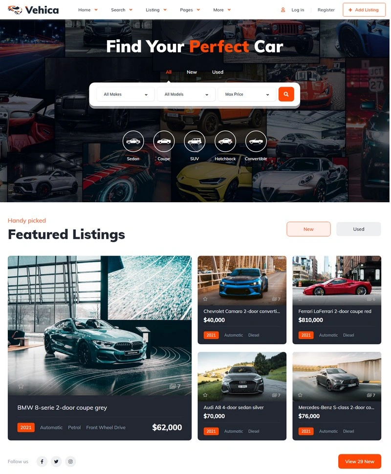 Vehica - Car Dealer & Automotive Listing