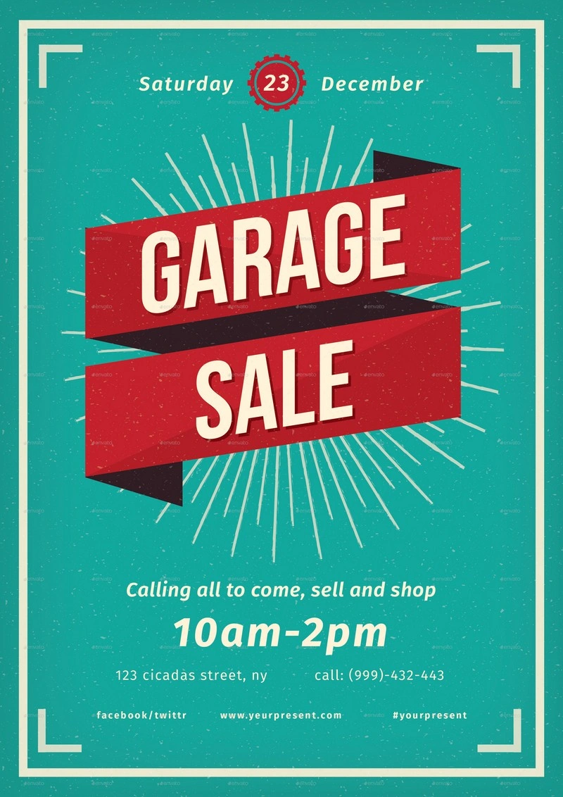 Vintage Garage Sale flyer # 2